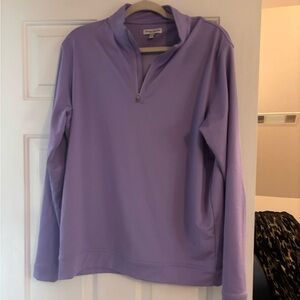Peter Millar Lavender Quarter-Zip Pullover